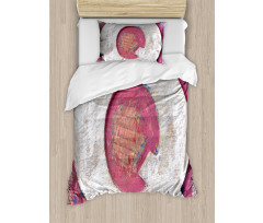 Wooden Writing Duvet Cover Set