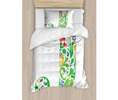 Initials Tropic Flower Duvet Cover Set