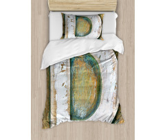 Rustic Initials Grunge Duvet Cover Set