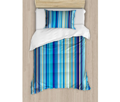 Vertical Stripes Retro Art Duvet Cover Set