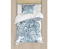 Ornate Floral Leaf Arrangement Duvet Cover Set