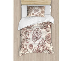 Monochrome Paisley Doodle Duvet Cover Set