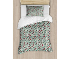 Thin Lines with Dots Duvet Cover Set