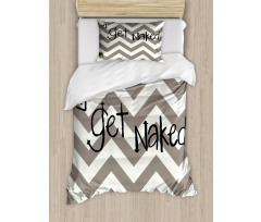 Get Naked Heart Zig Zag Duvet Cover Set