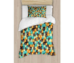 Vibrant Toned Circles Duvet Cover Set