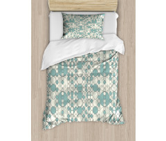 Pale Toned Lattice Duvet Cover Set