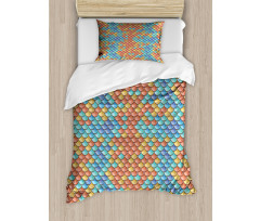 Abstract Mermaid Pattern Duvet Cover Set