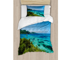 Green Trees Clear Water Duvet Cover Set