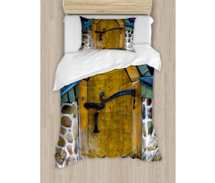 Antique Door Stone House Duvet Cover Set