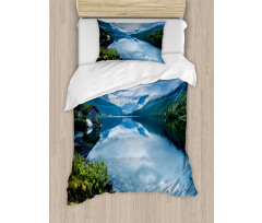 Wooden Cabins Norway Duvet Cover Set
