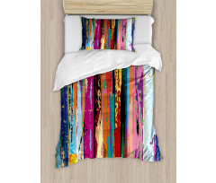Vibrant Rainbow Design Duvet Cover Set