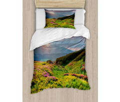 Summer Scene Flowers Duvet Cover Set