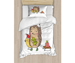 Cartoon Bird and Tree Duvet Cover Set