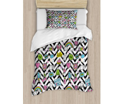 Zigzag Colorful Duvet Cover Set