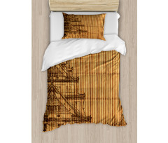 Building on Bamboo Pipes Duvet Cover Set