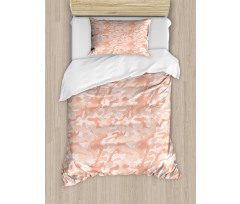 Soft Peach Tones Duvet Cover Set