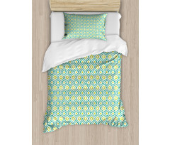 Vibrant Ogee Motif Duvet Cover Set