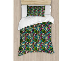 Exotic Feather Pattern Duvet Cover Set