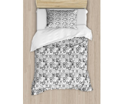 Vintage Squares Retro Duvet Cover Set