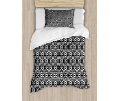 Grid Rows Pattern Duvet Cover Set