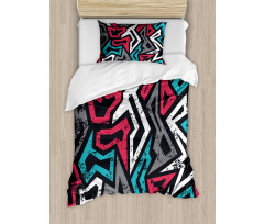 Hip Hop Culture Graffiti Duvet Cover Set