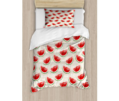 Watercolor Watermelons Duvet Cover Set