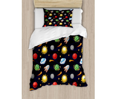 Cosmos with Sun Planets Duvet Cover Set