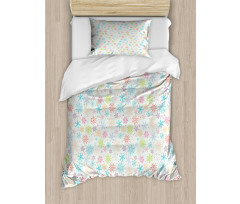 Colorful Doodle Snow Duvet Cover Set