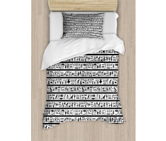 Historical Language Duvet Cover Set