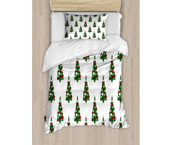 Xmas Tree Pattern Duvet Cover Set