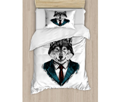 Business Animal in Suit Duvet Cover Set