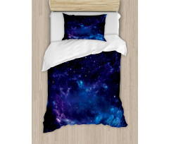 Space Illustration Galaxy Duvet Cover Set