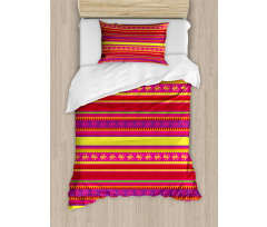 Vibrant Lizard Folklore Duvet Cover Set