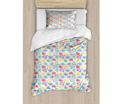 Patchwork Style Hearts Duvet Cover Set