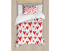 Hand Writing Valentines Duvet Cover Set