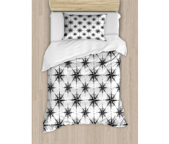 Monochrome Windrose Duvet Cover Set