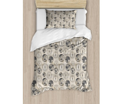 Continents Pattern Duvet Cover Set