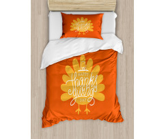 Poultry Silhouette Fall Duvet Cover Set