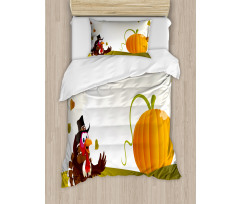 Happy Pilgrim Theme Duvet Cover Set