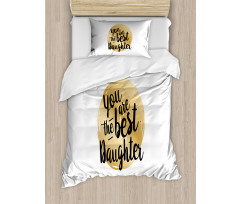 Daughter Love Pattern Duvet Cover Set