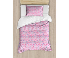 Bows and Buttons Ribbon Duvet Cover Set