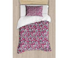 Kawaii Doodle Humor Duvet Cover Set