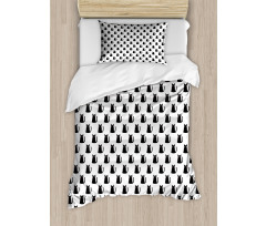 Abstract Modern Monochrome Duvet Cover Set