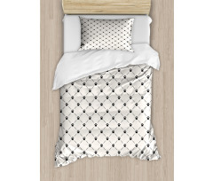 Checkered with Paw Prints Duvet Cover Set