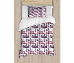 City Landmarks Sketch Duvet Cover Set