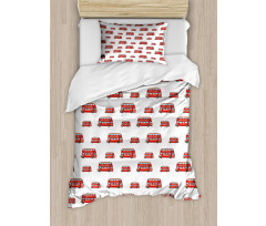 Cute Double Decker Bus Duvet Cover Set