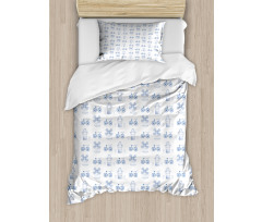 Dutch Ornament Drawings Duvet Cover Set