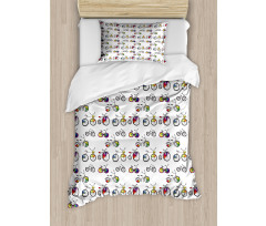 Penny-Farthing Tandem Duvet Cover Set