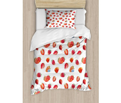 Strawberry Blueberry Duvet Cover Set