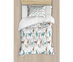 Old Text Animals Christmas Duvet Cover Set
